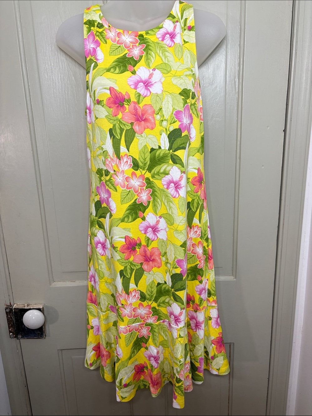 Yellow Floral A-Line Sundress